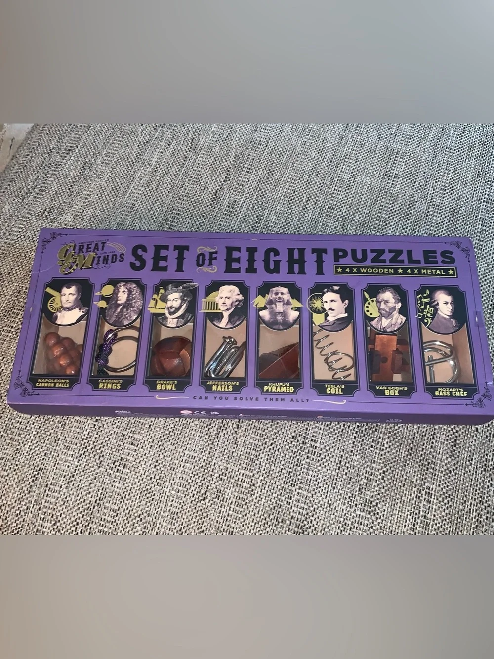 Professor Puzzle Great Minds Set of Eight Puzzles brain teasers NEW IN BOX